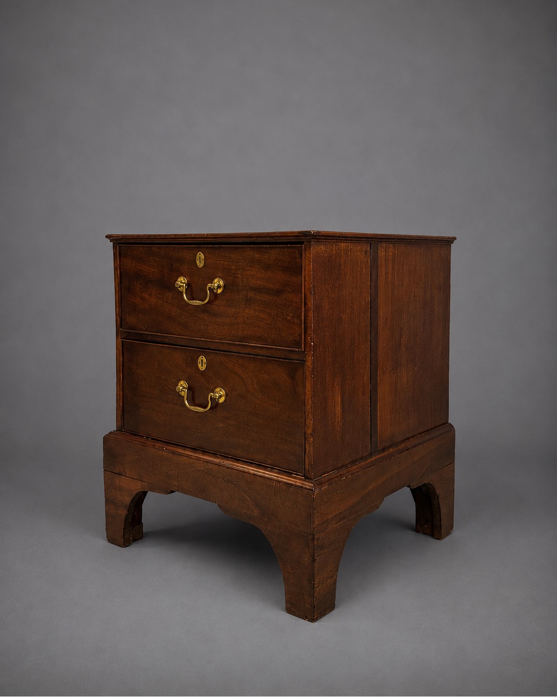 Early 1800s English Mahogany Two-Drawer Chest