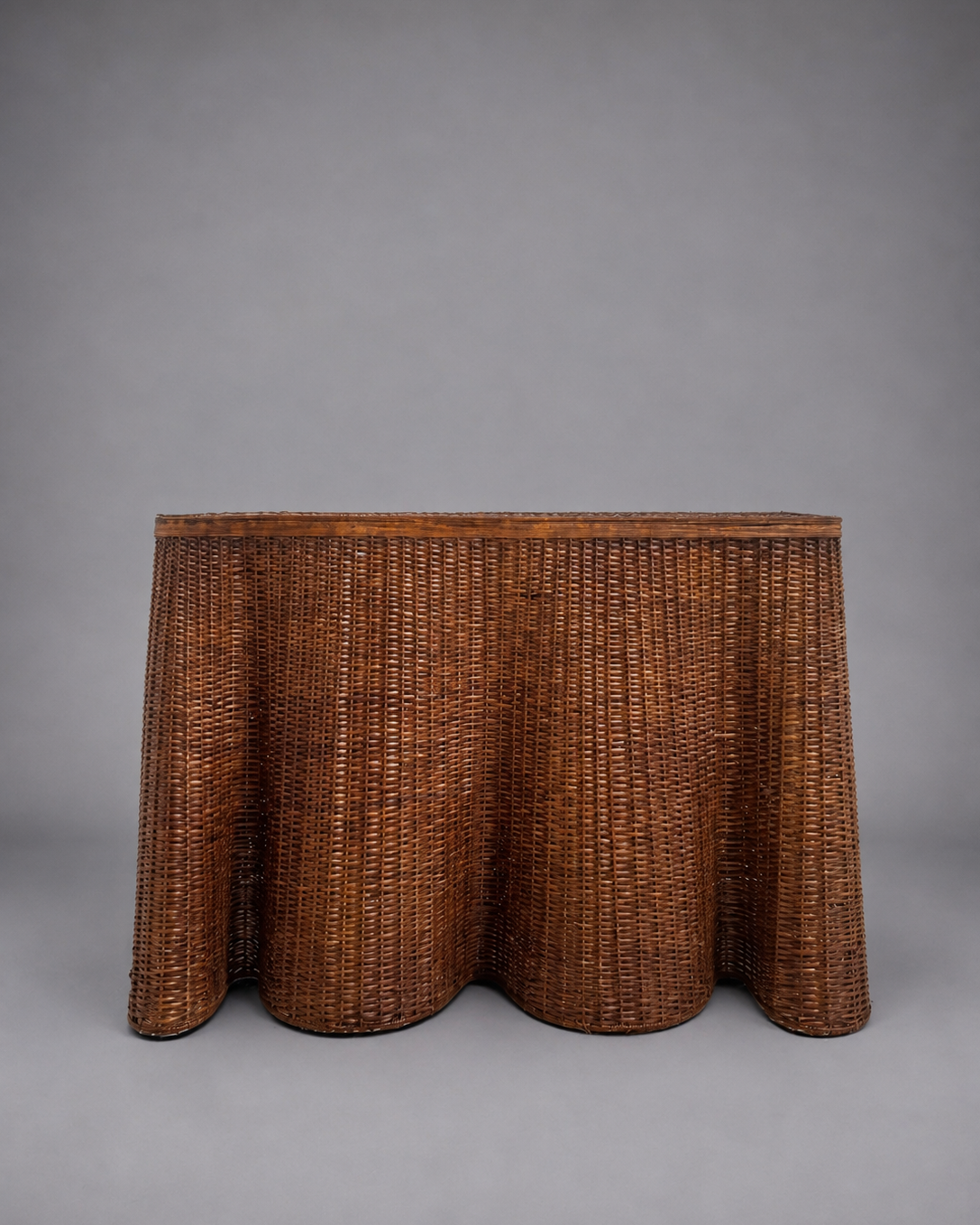 Vintage Wicker Console