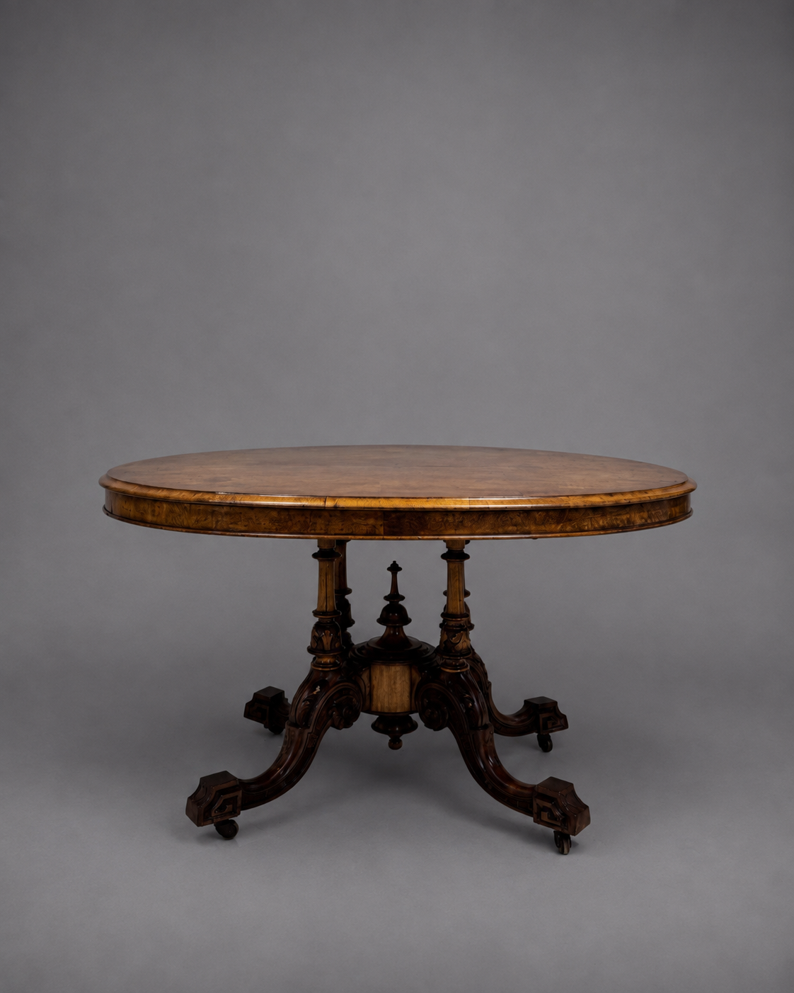 Antique Victorian Inlaid Tilt Top Table