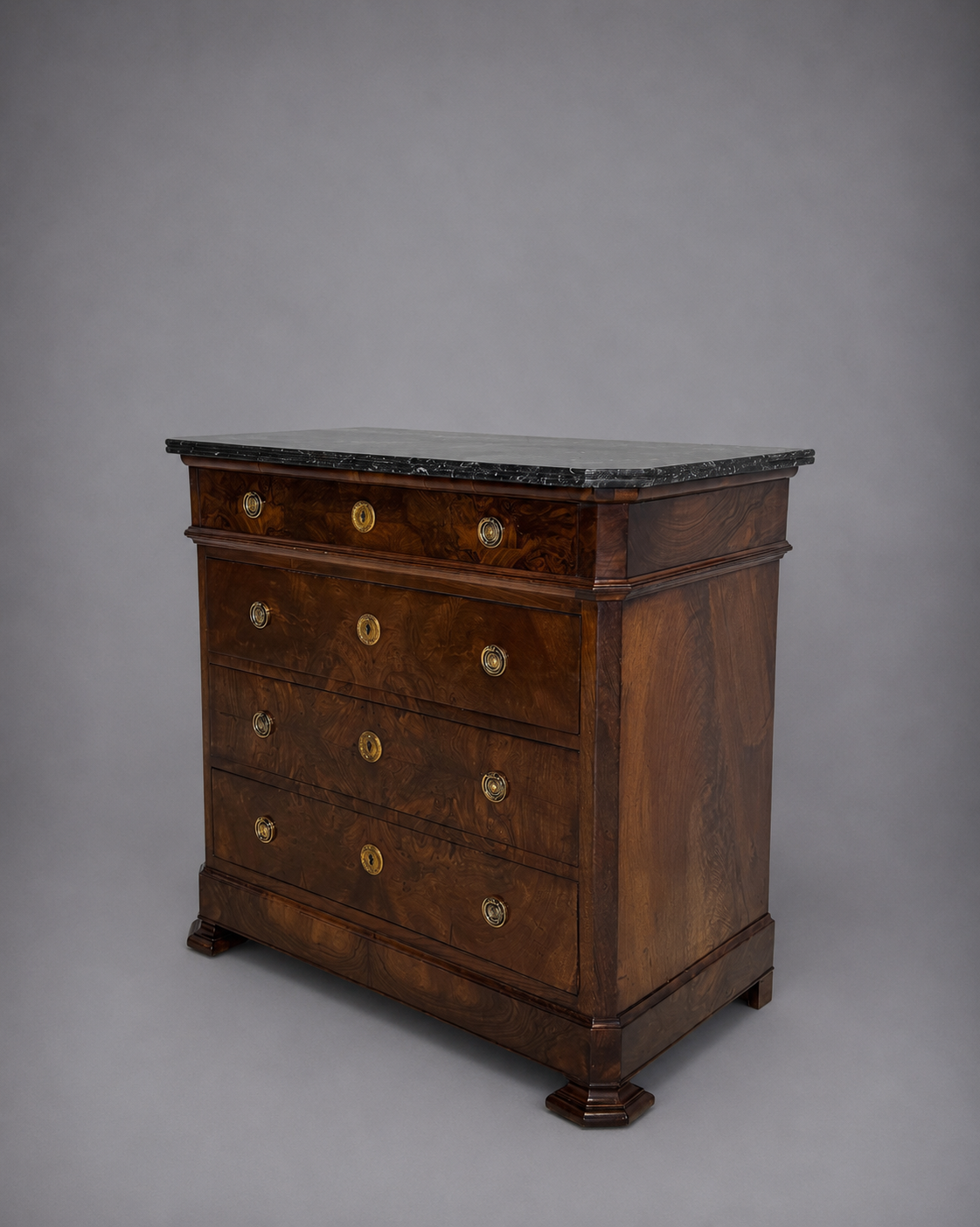 c. 1870 French Mahogany Louis Commode