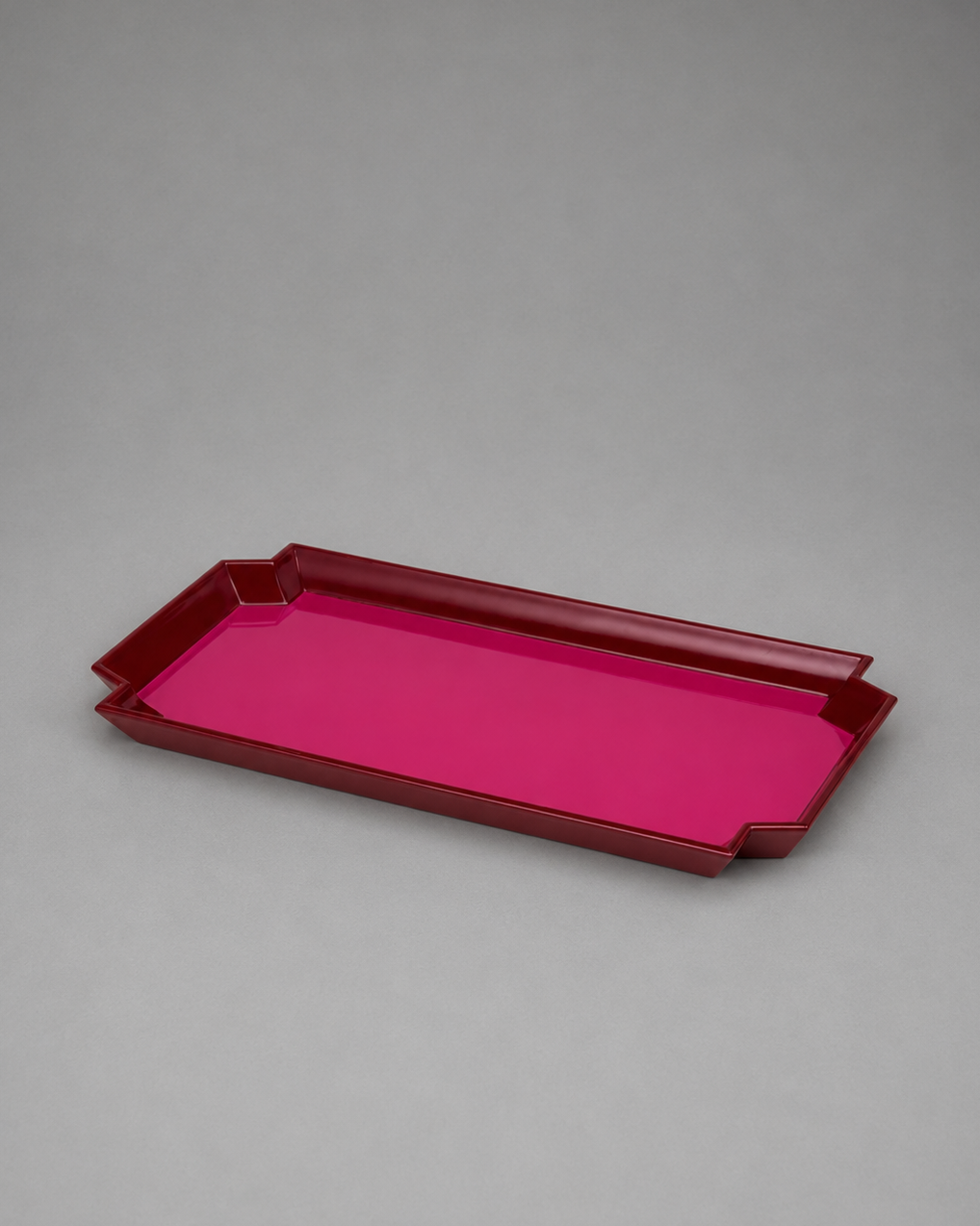 Medium Jean Tray | Bordeaux Red/Fuchsia Pink