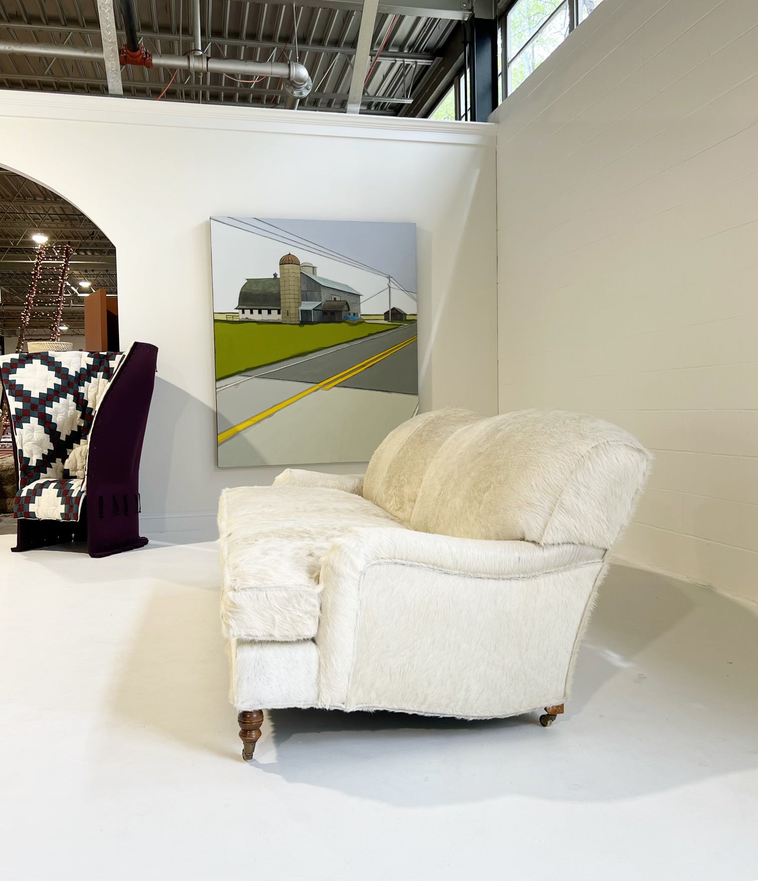 Vintage Signature Sofa in Brazilian Cowhides