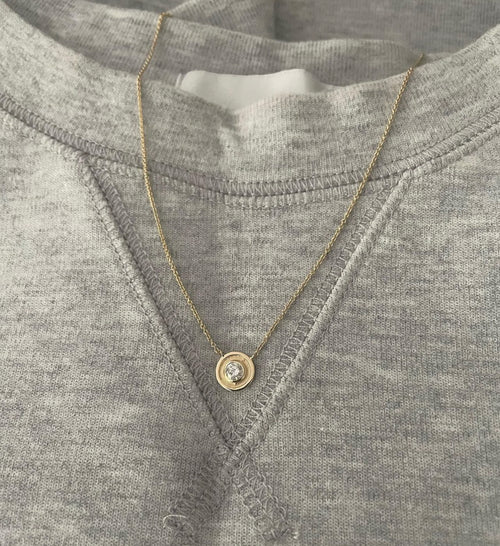 The Baby Bullseye Diamond Necklace