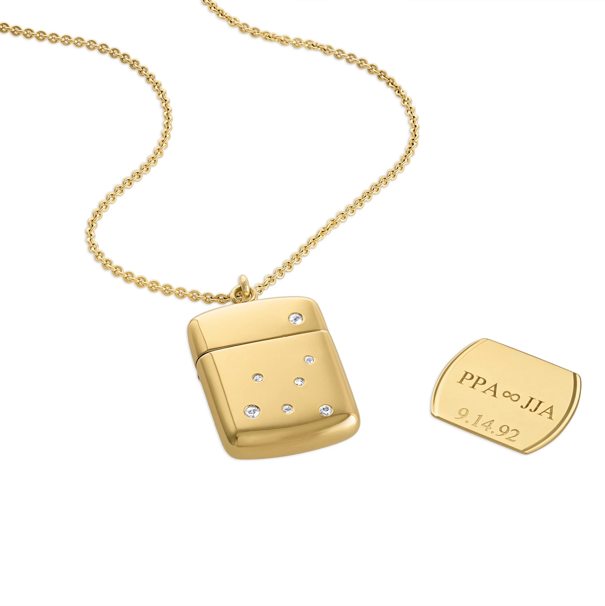 The JJ Memento Pendant with Seven Diamonds