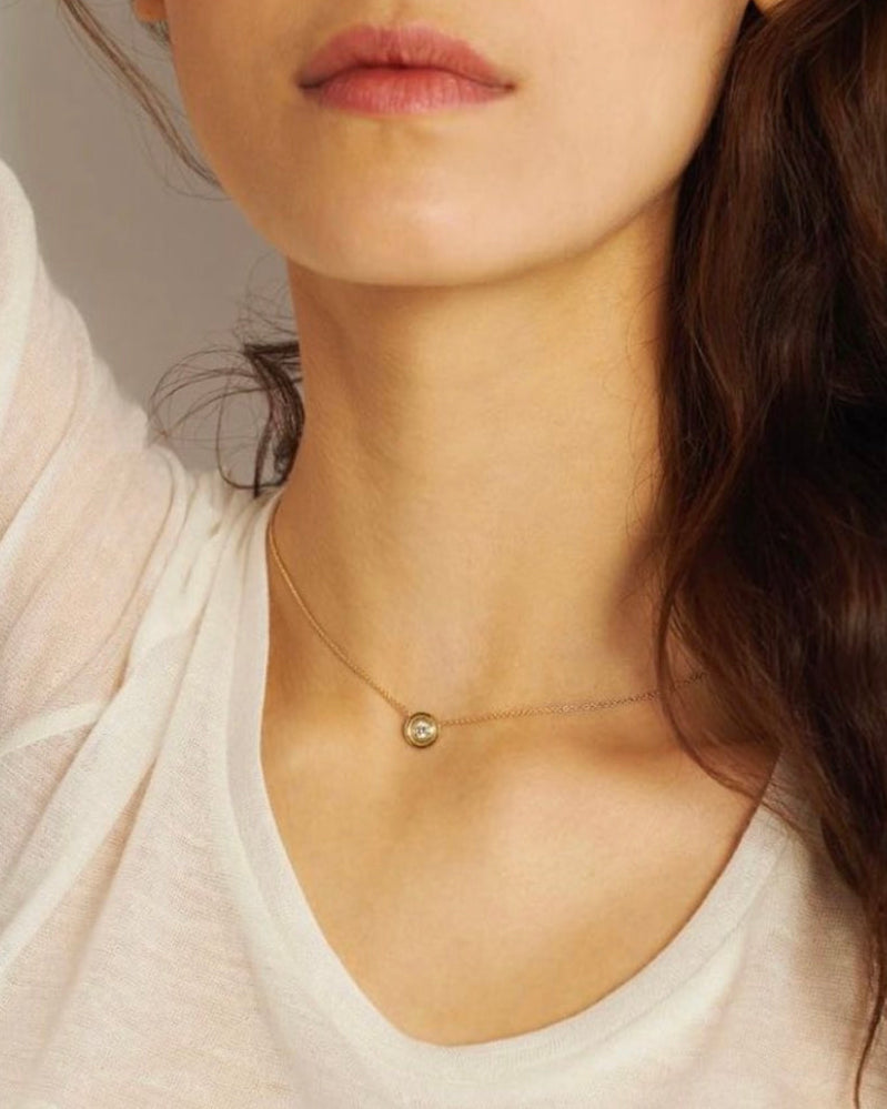 The Baby Bullseye Diamond Necklace