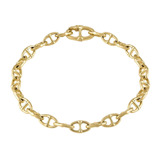 Buy 18K Gold Filled 5mm Puffy Anchor Mariner Link Bracelet for Wholesale  Bracelet Jewelry I445 Online in India - Etsy