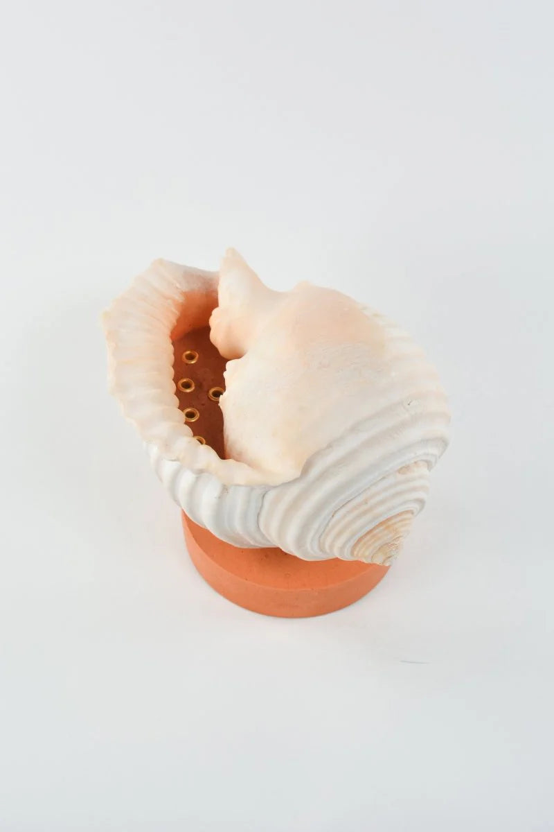 L'Escargot Incense Vessel Gift Set in Terra Cotta