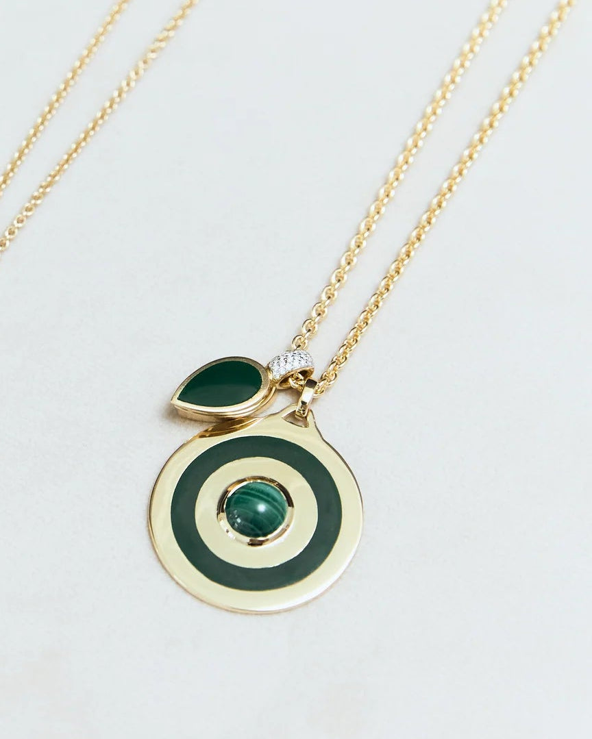 Enamel Bullseye Pendant