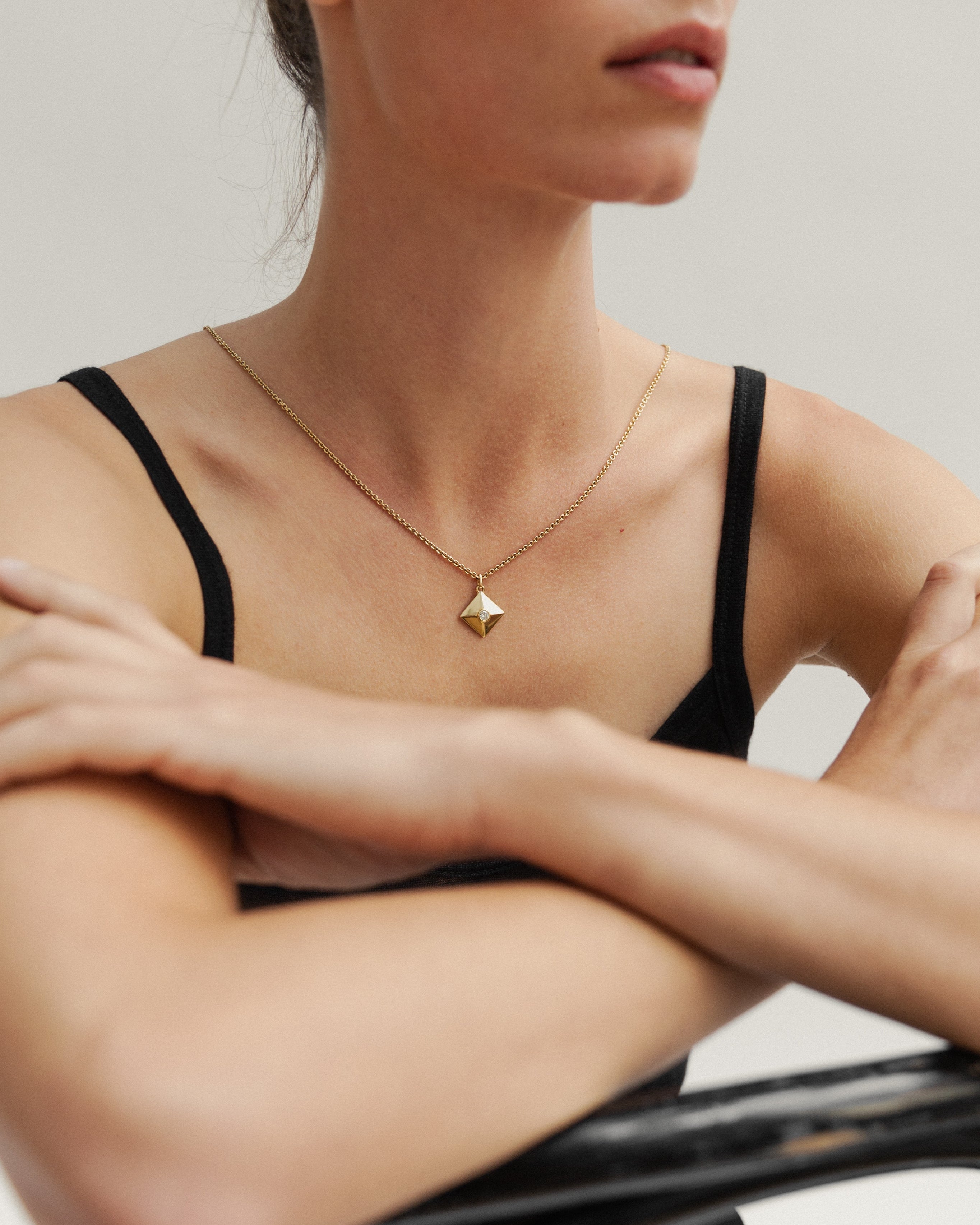 The Petite Diamond Pyramid Pendant