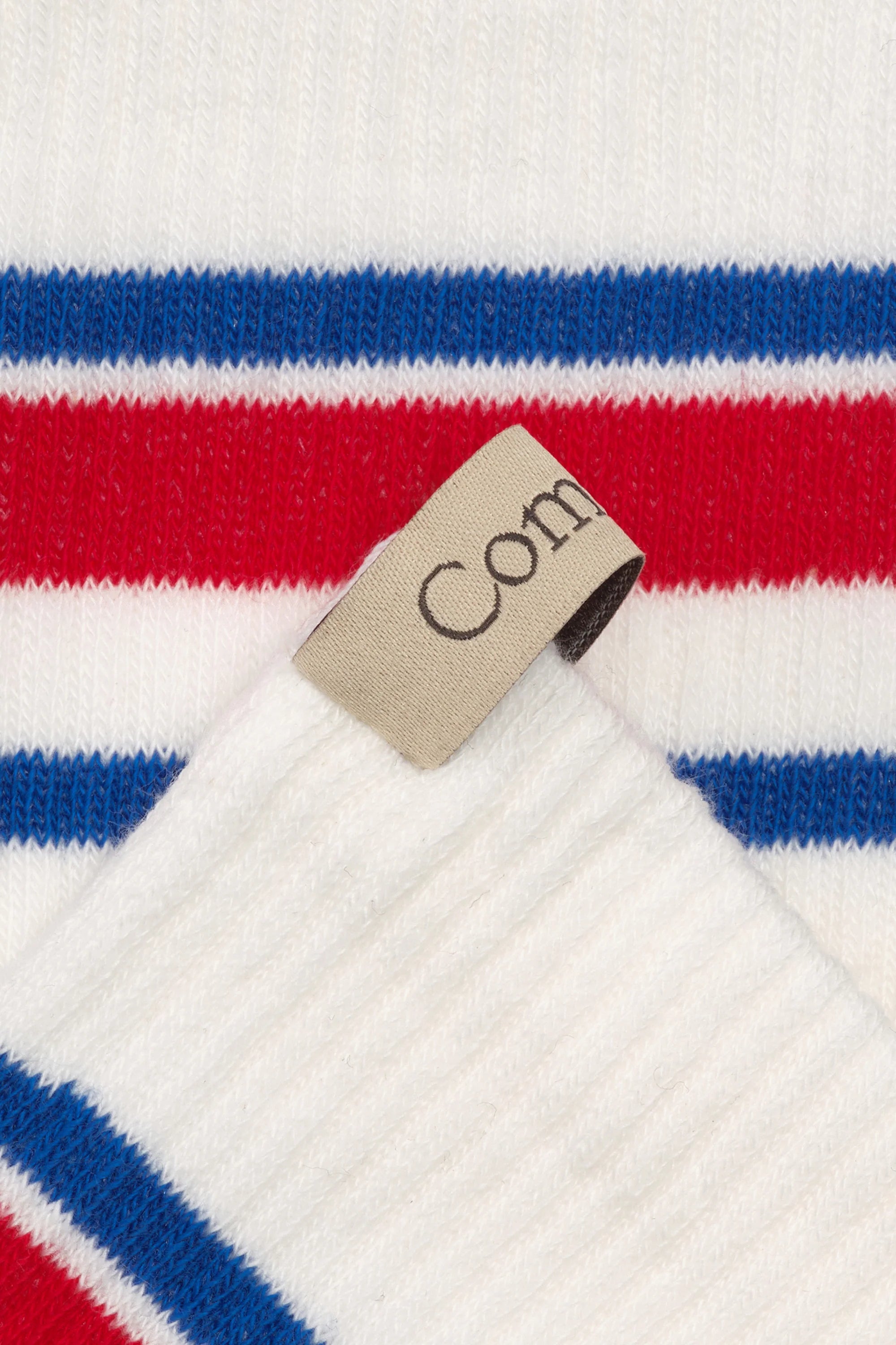 The Striped Tube Sock, Blue & Cherry