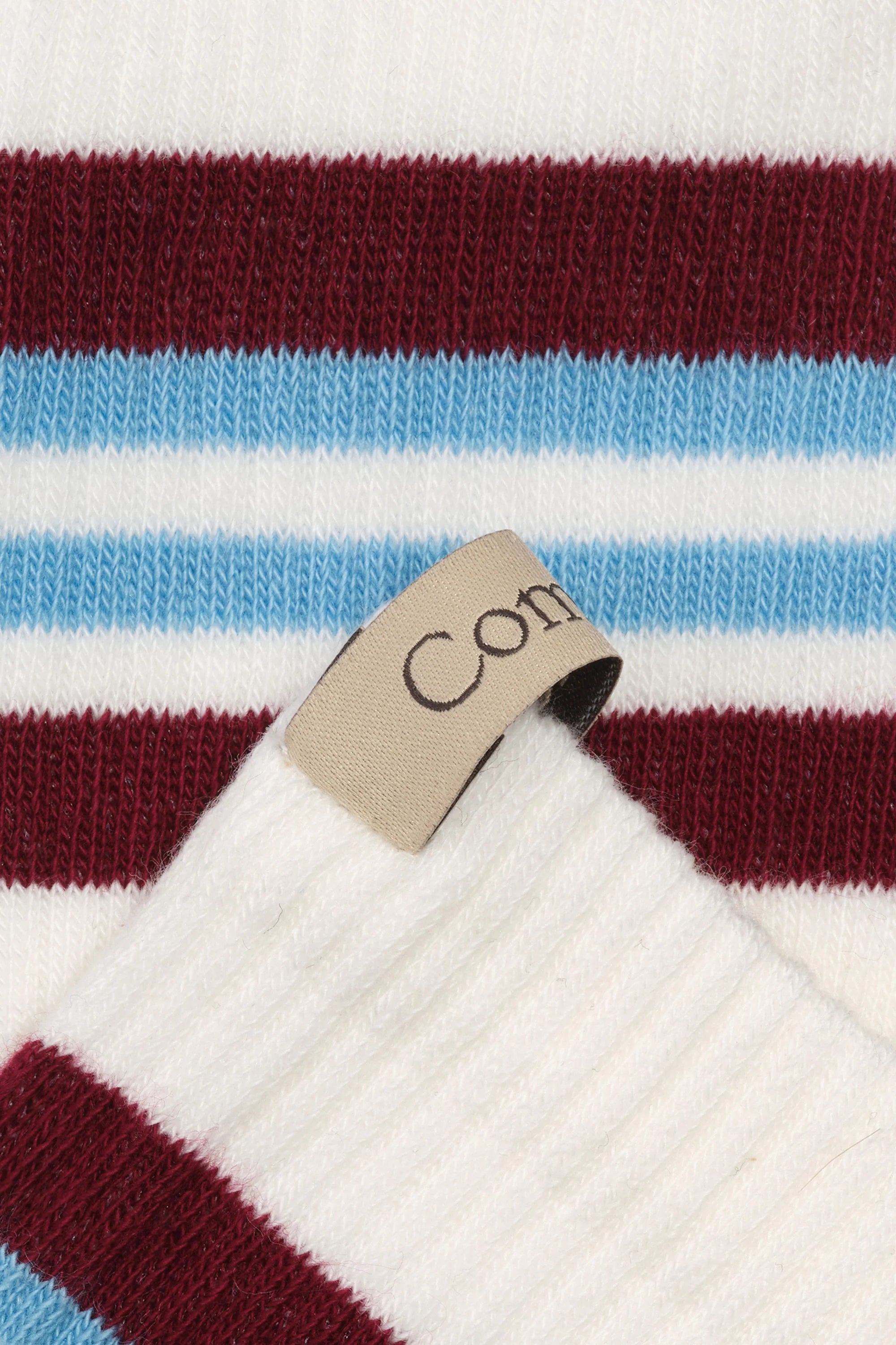 The Striped Tube Sock, Burgundy & Capri