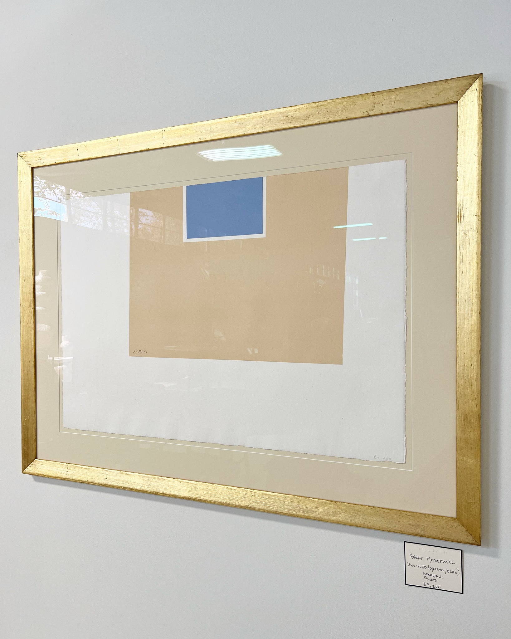 Untitled (Yellow/Blue), Framed