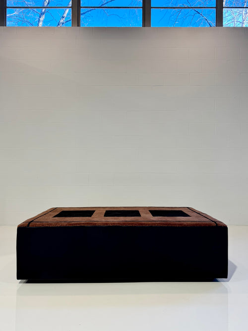 One-of-a-Kind Forsyth Ottoman with Zouzou Rug