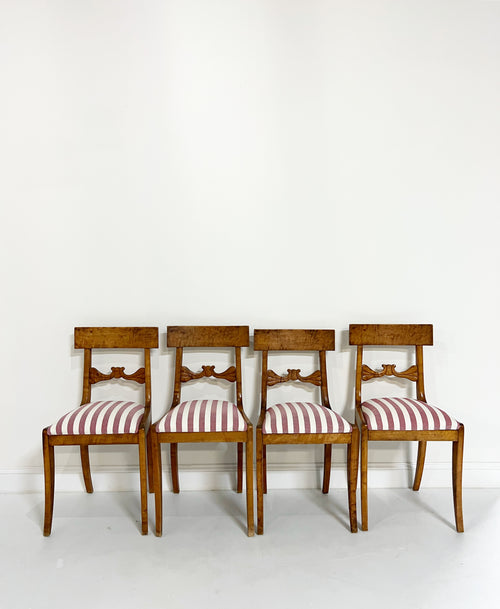 Antique 19th Century Biedermeier Side Chairs in Attersee, Set of 4