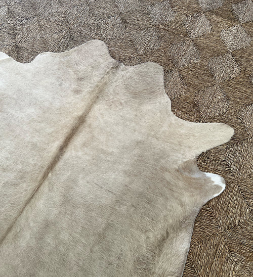 Brazilian Cowhide Rug, Champagne, No. 1