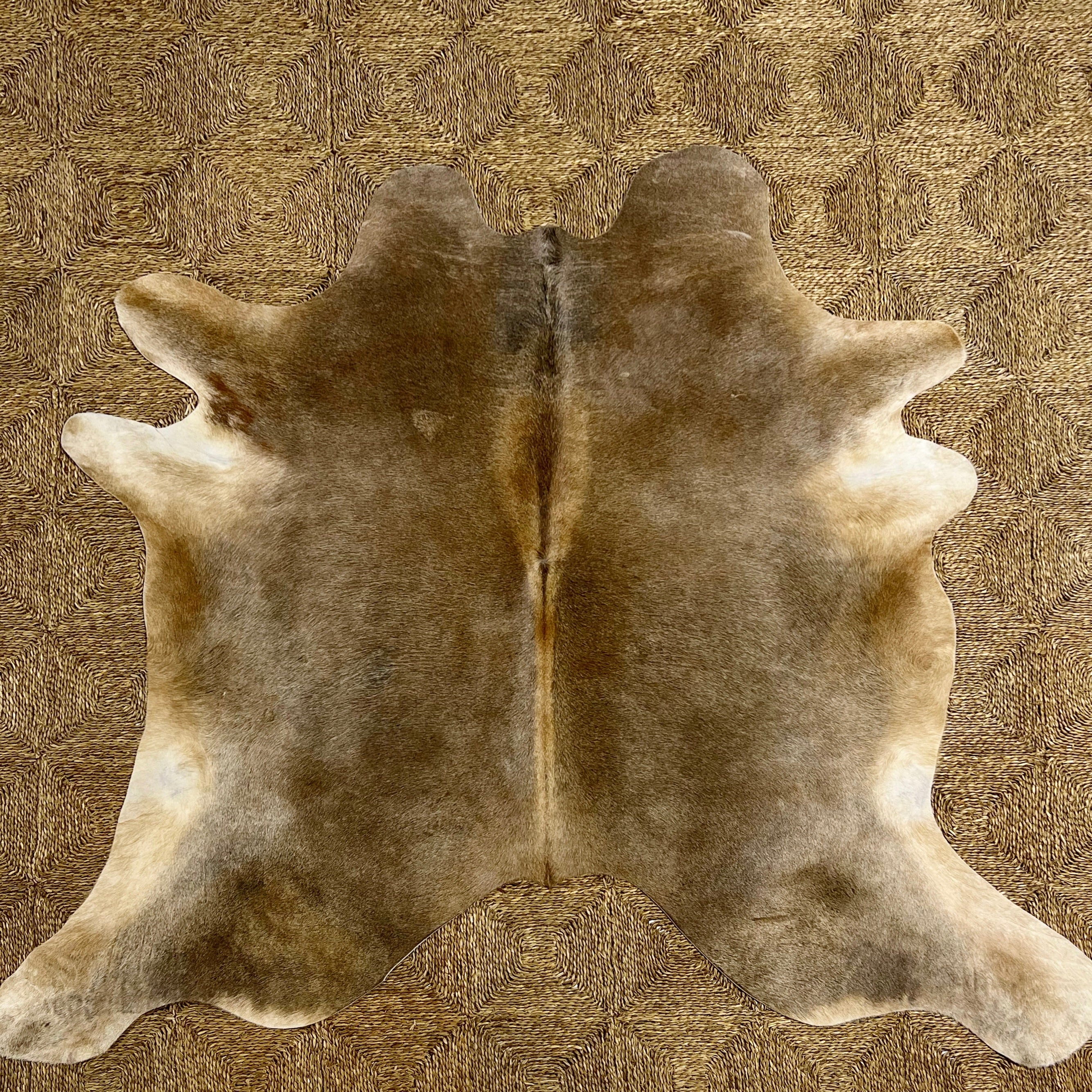 Brazilian Cowhide Rug, Salt and Pepper Brown, No. 1