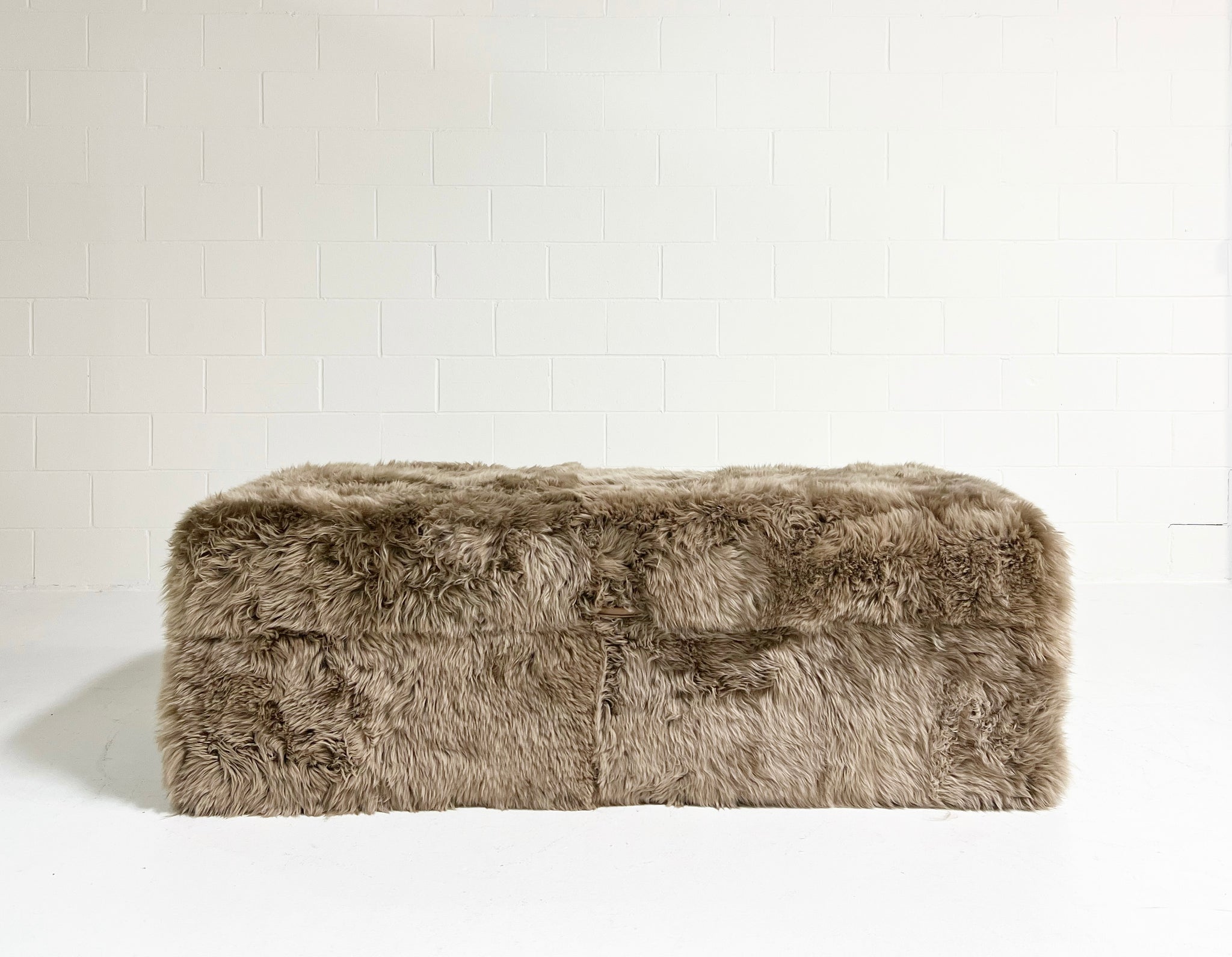 The Forsyth Storage Ottoman in Sheepskin