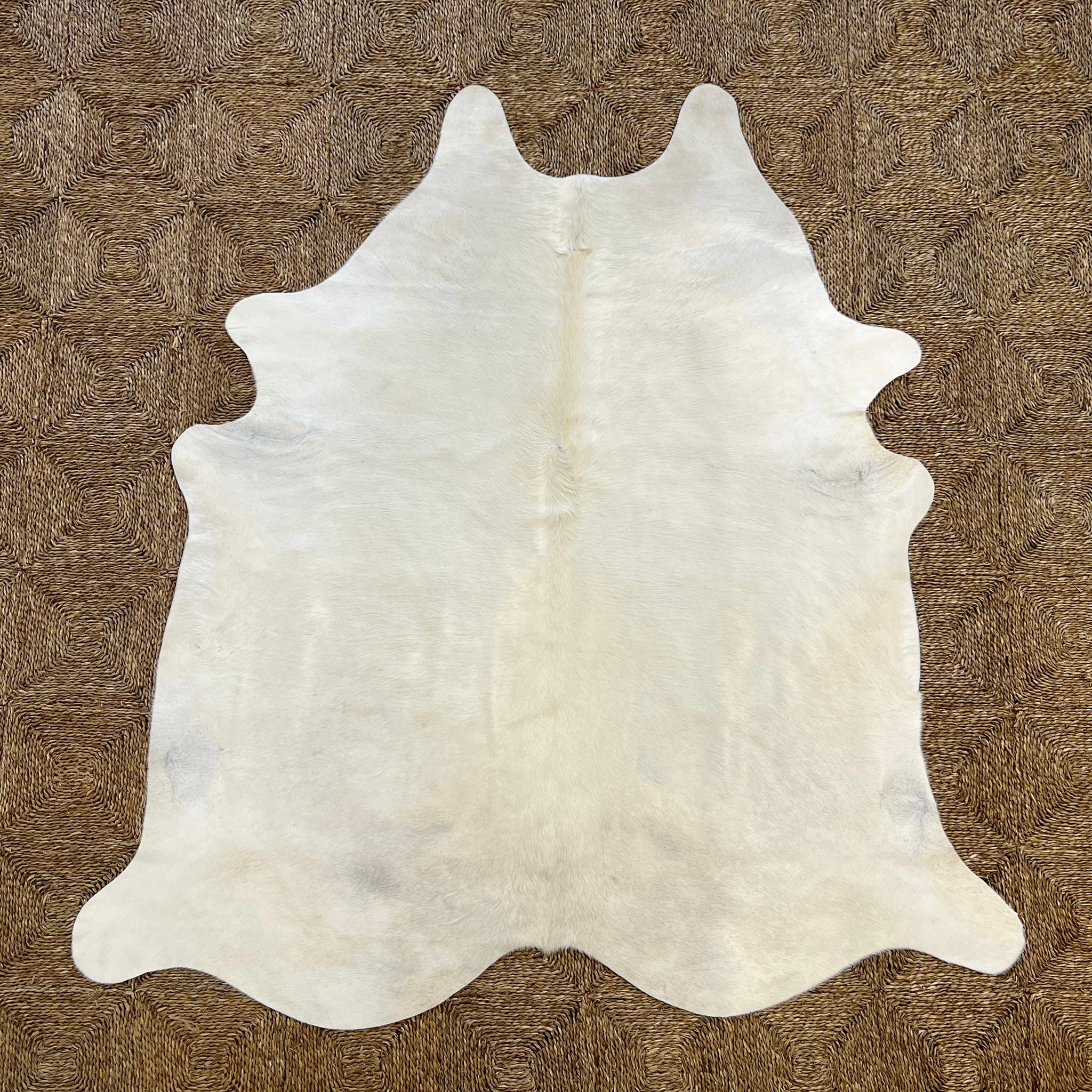 Brazilian Cowhide Rug, Ivory, No. 2