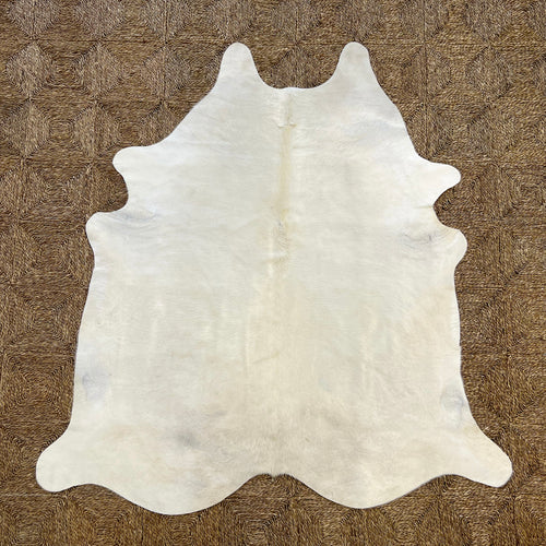 Brazilian Cowhide Rug, Ivory, No. 2