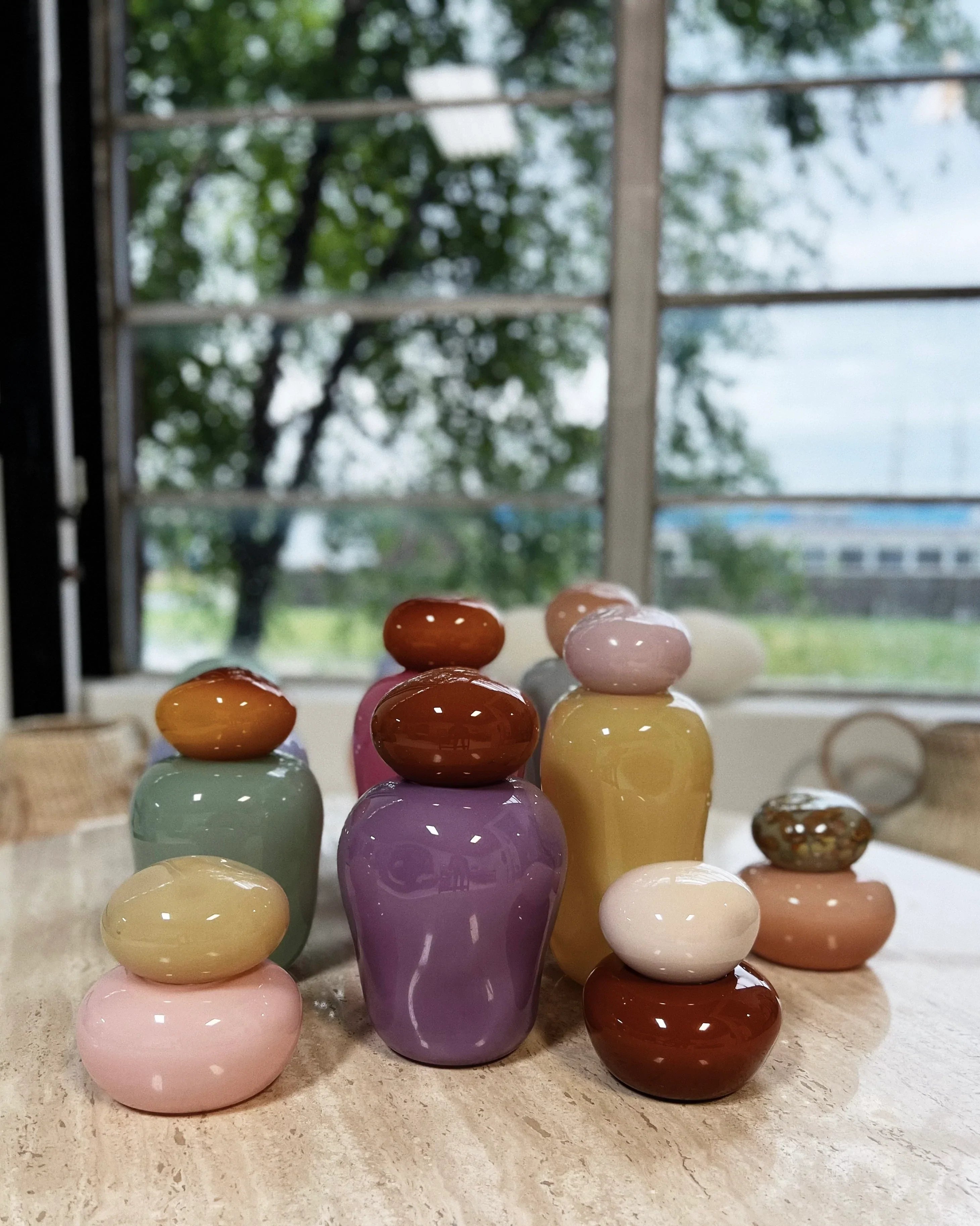 Bonbonniere Vase - Pink and Violet