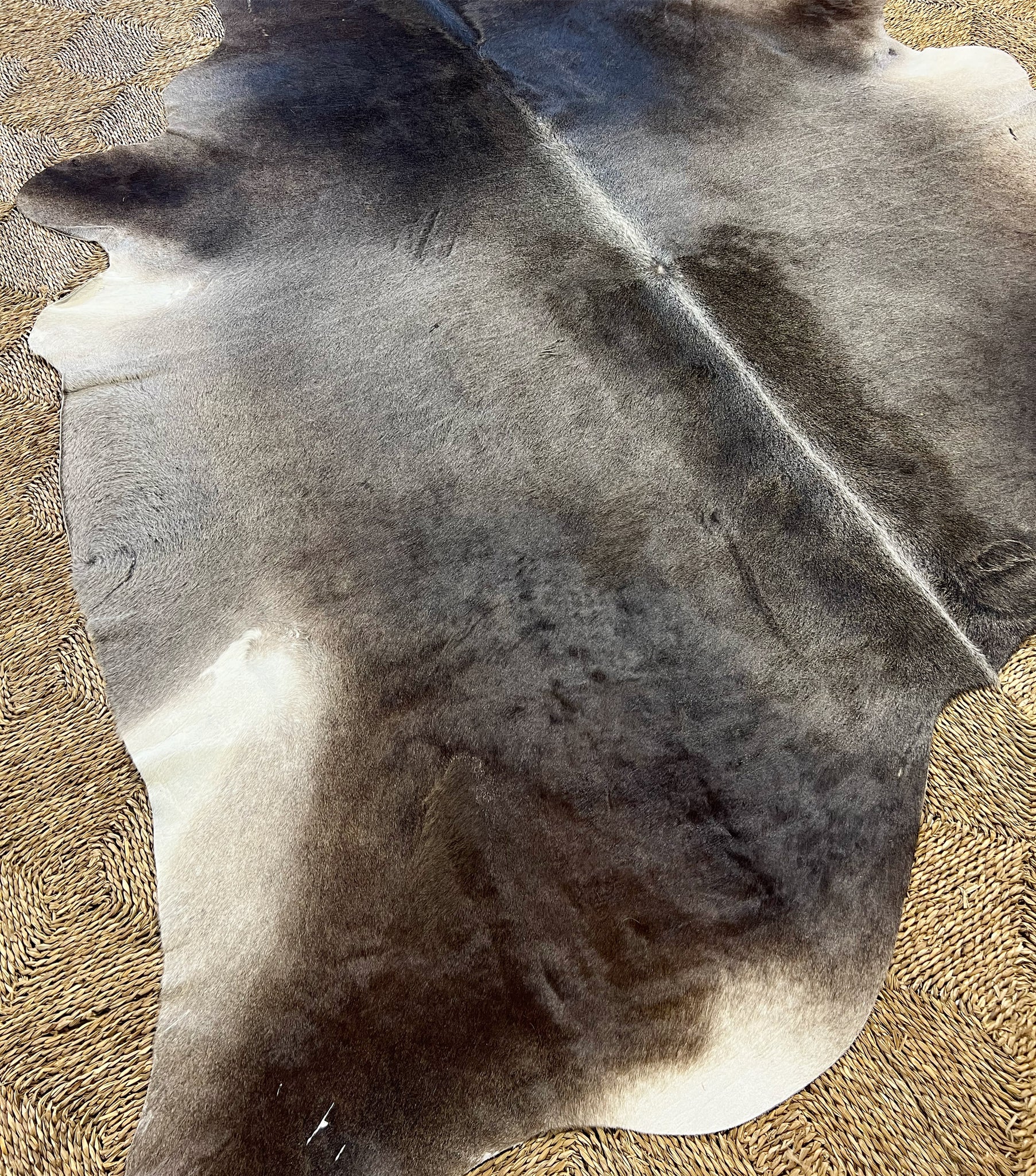 Brazilian Cowhide Rug, Salt and Pepper Brown, No. 6