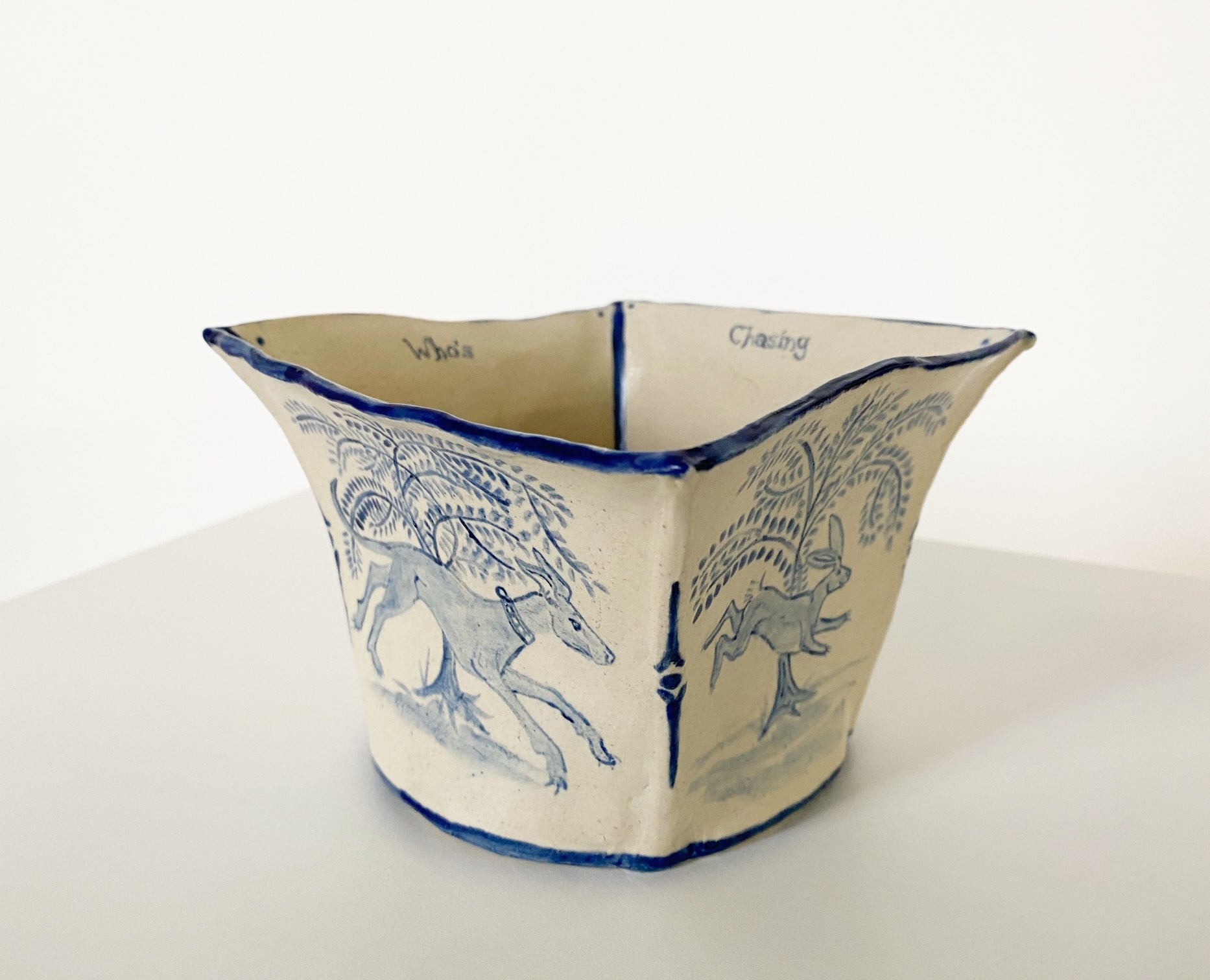 Who's Chasing Who Vase. - FORSYTH