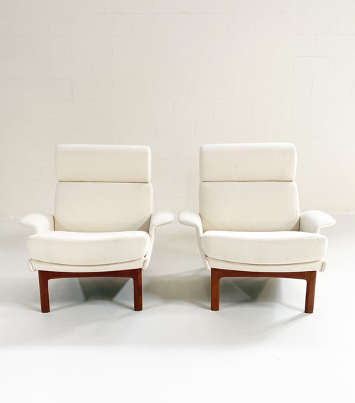 Adam Chairs in Wool Felt, Pair