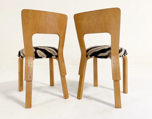 Model 66 Chairs in Zebra Hide, pair - FORSYTH