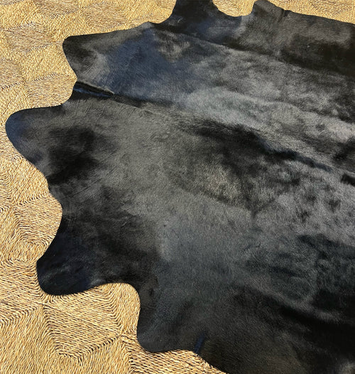 Brazilian Cowhide Rug, Black, No. 2