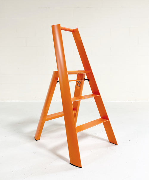 Lucano Wide 3-Step Ladder - Orange