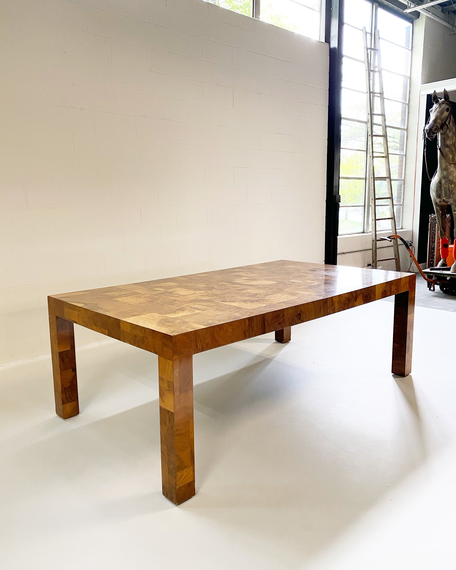 Cityscape Patchwork Burl Wood Dining Table - FORSYTH