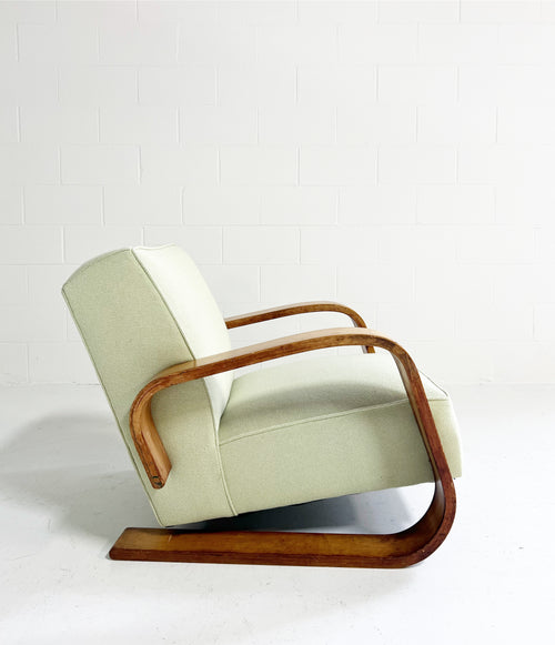 Model 400 "Tank" Lounge Chair in Knoll Textiles