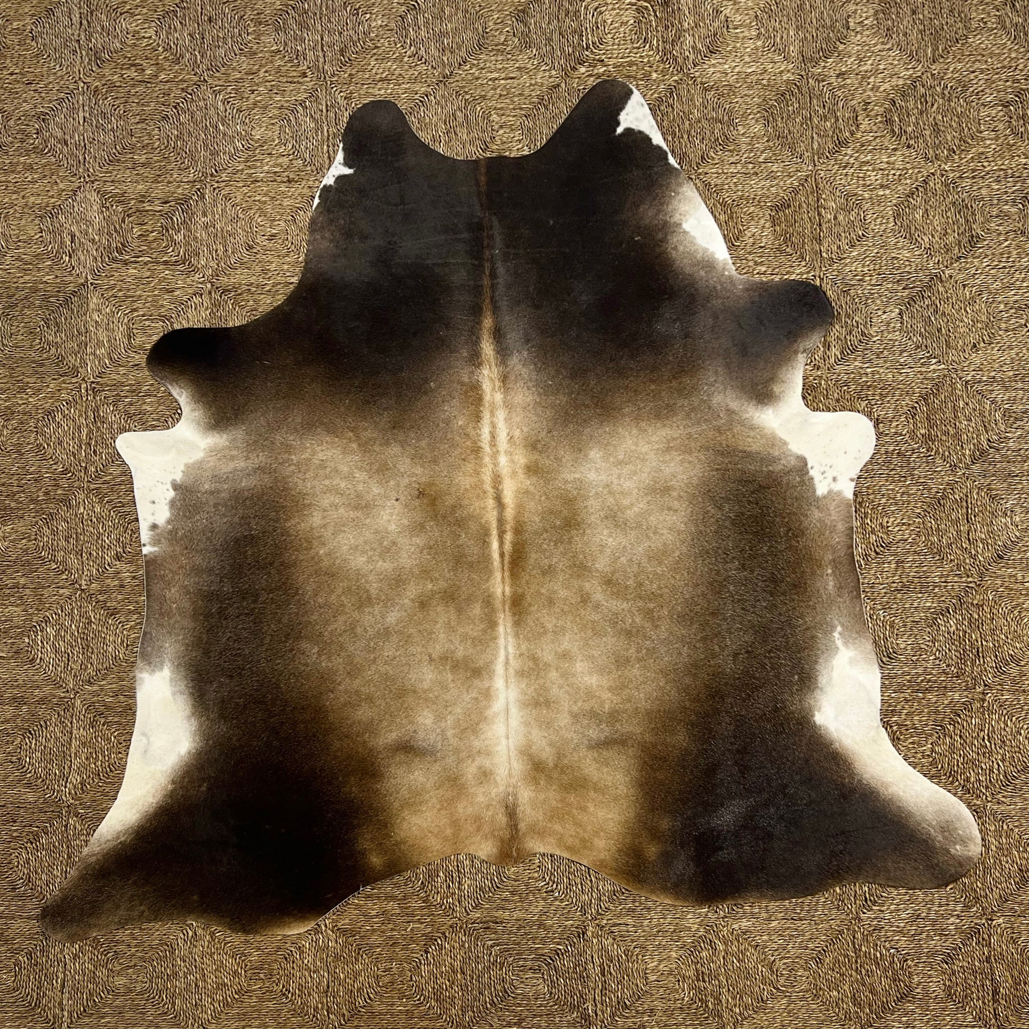 Brazilian Cowhide Rug, Salt and Pepper Brown, No. 3