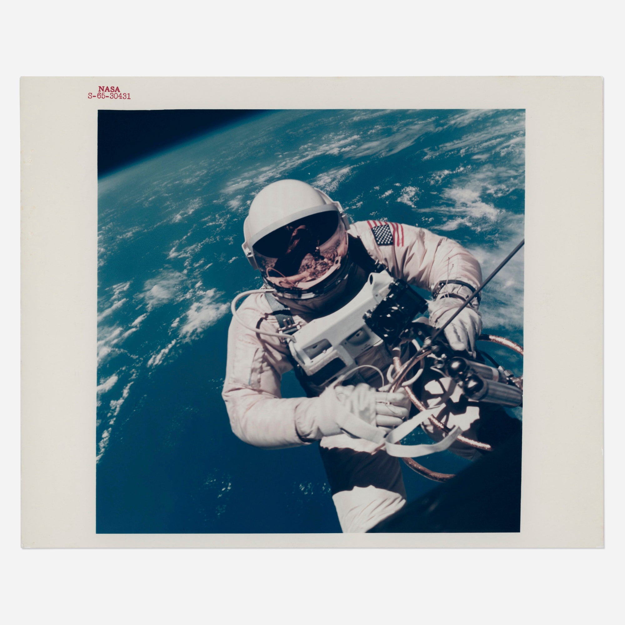 The first photograph of a human being in outer space. 3-7 June 1965.