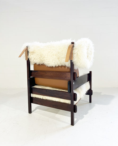 Tonico Chair in Gotland Sheepskin and Loro Piana Leather