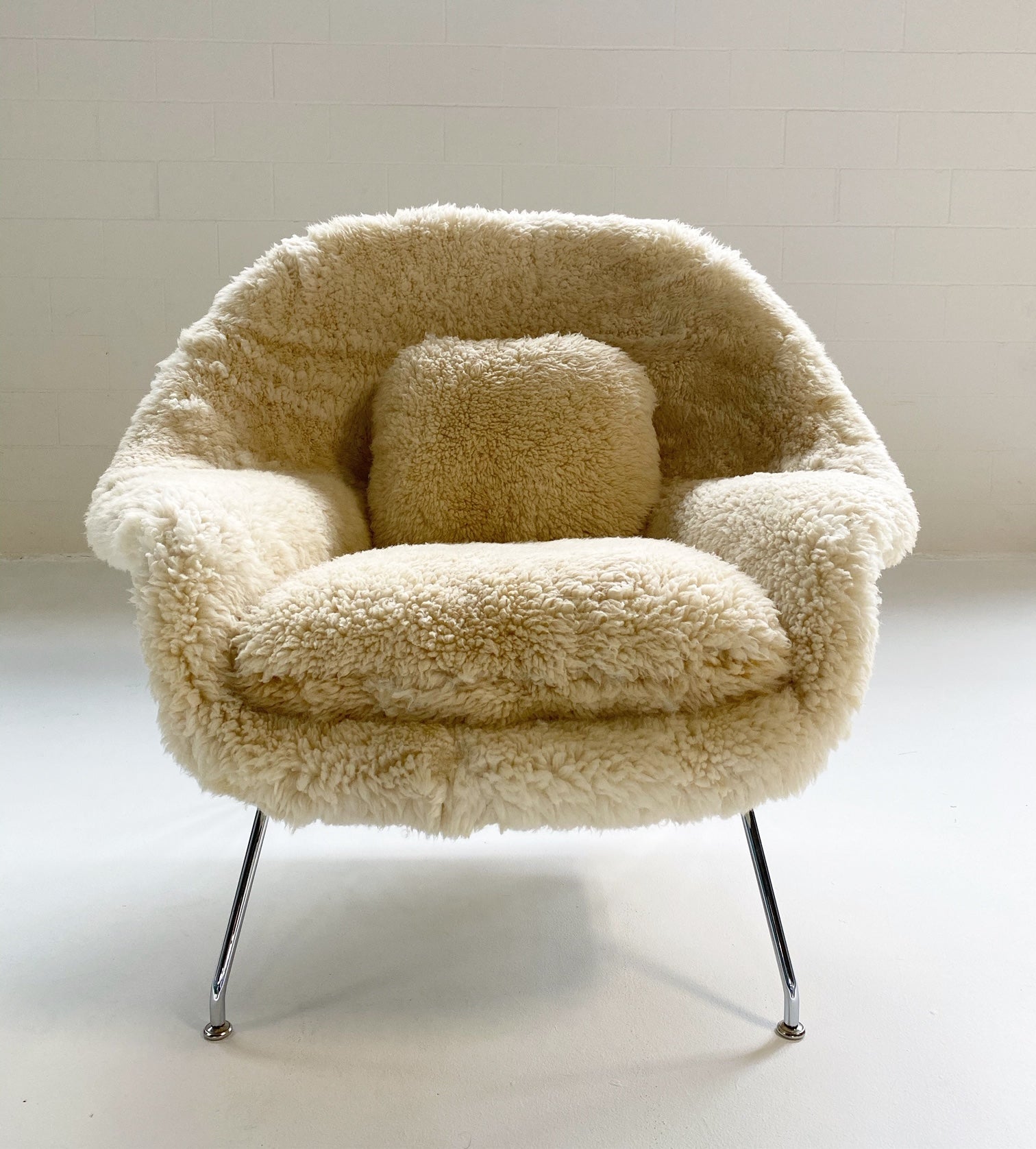 Bespoke Womb Chair and Ottoman in California Sheepskin - FORSYTH
