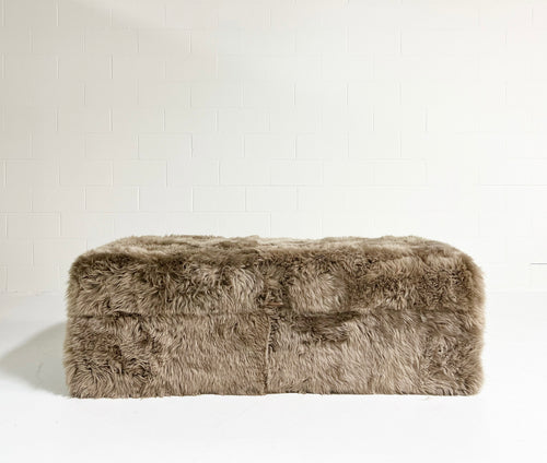 The Forsyth Storage Ottoman in Sheepskin