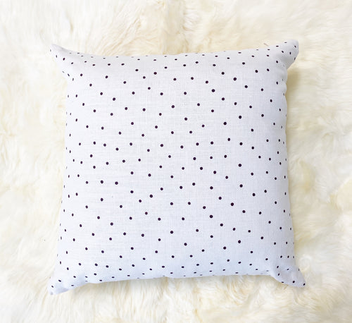 Rose Uniacke Burgundy Dots Linen Pillow, 18"