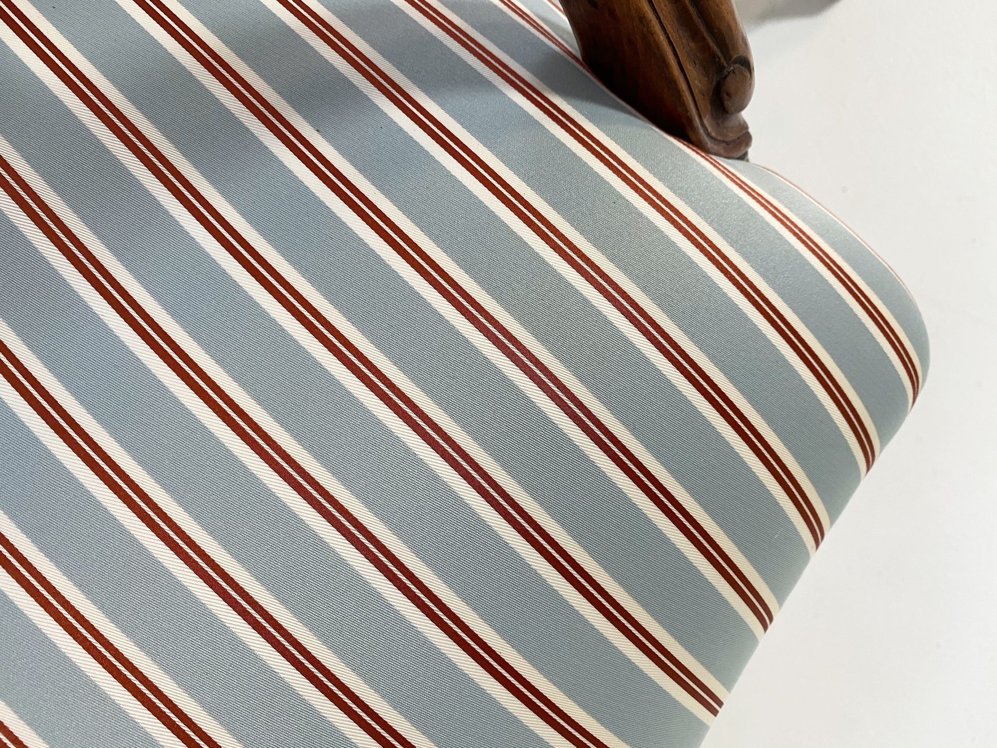 Louis XV Style Beech Fauteuils in Dedar Stripe, Pair - FORSYTH