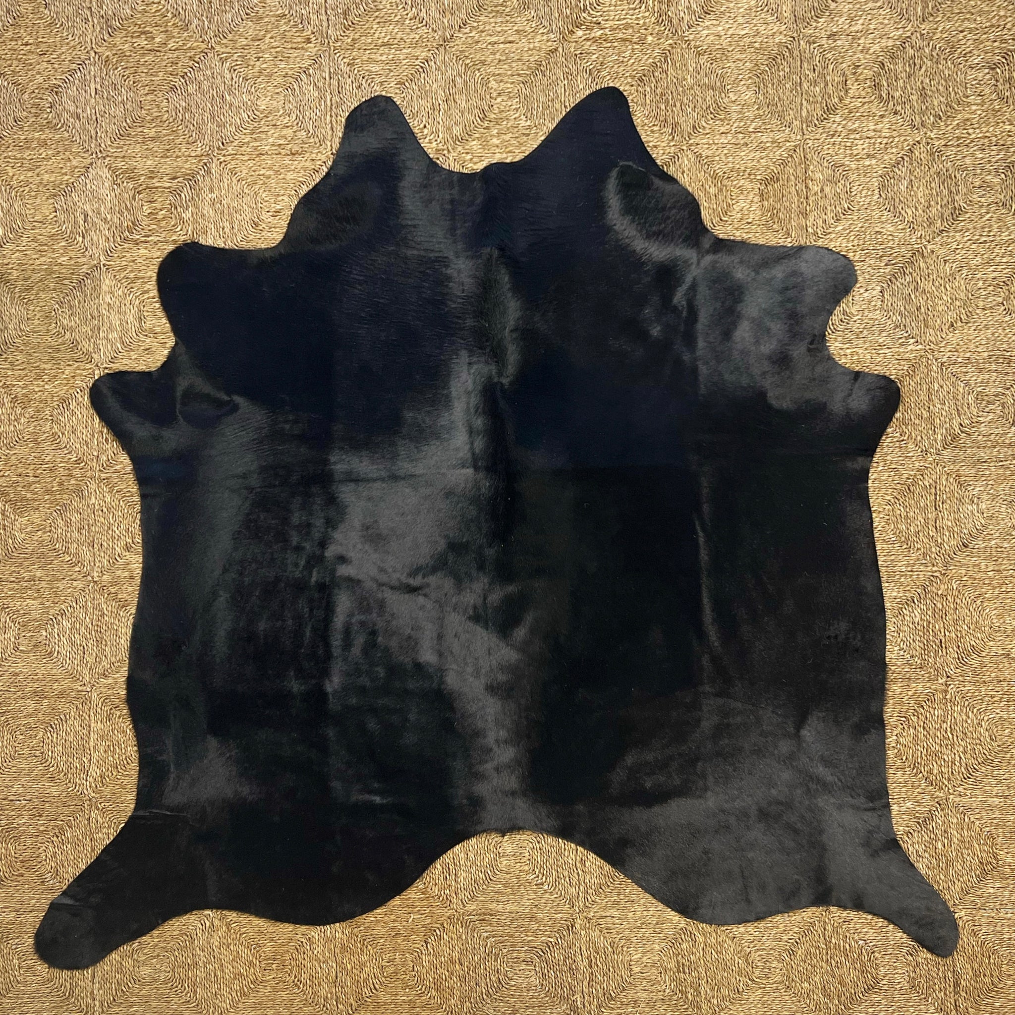 Brazilian Cowhide Rug, Black, No. 1