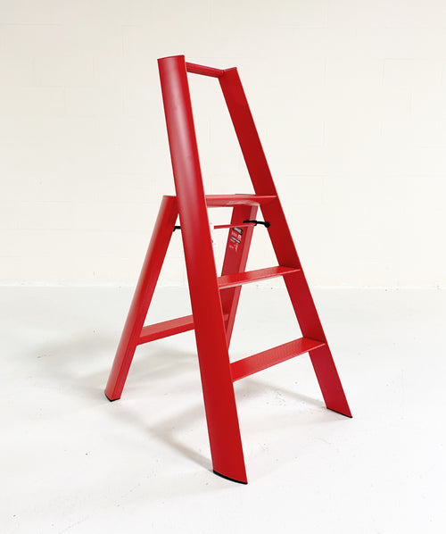 3-Step Ladder Wide Red - FORSYTH Lucano –