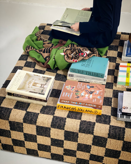 The Forsyth Checkerboard Ottoman, 54 x 54 in