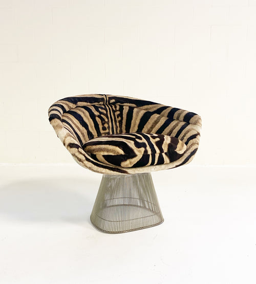 Lounge Chair in Zebra Hide - FORSYTH