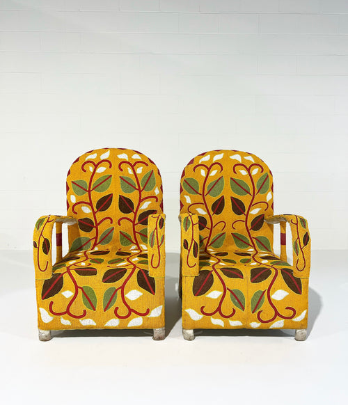 Vintage African Beaded Yoruba Chair - Multicolor