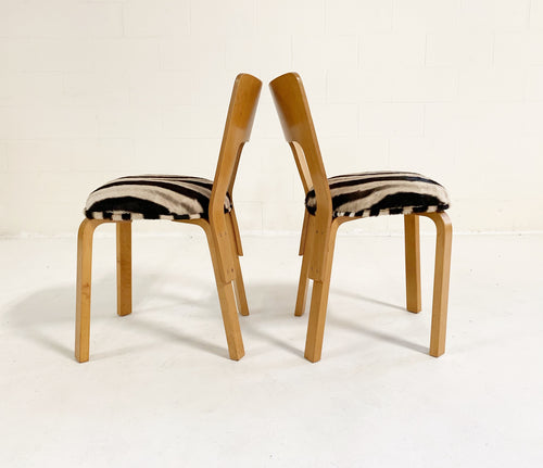 Model 66 Chairs in Zebra Hide, pair - FORSYTH