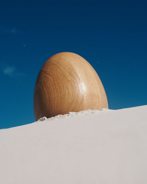 Large Oak Egg Sculpture