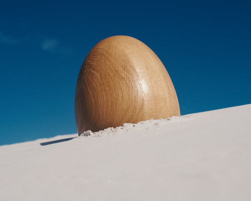 Large Oak Egg Sculpture