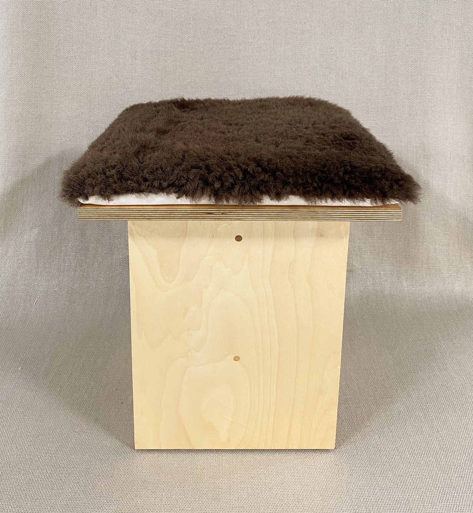 Waka Waka Stool with Bison Hide Cushion