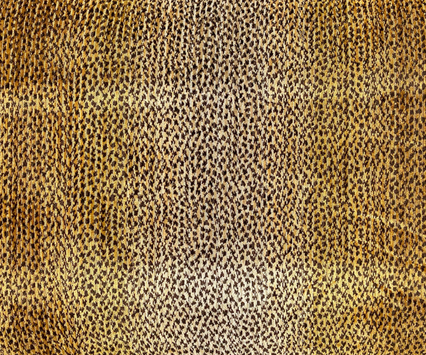 Walnut Ottoman in Clarence House King Cheetah Fabric