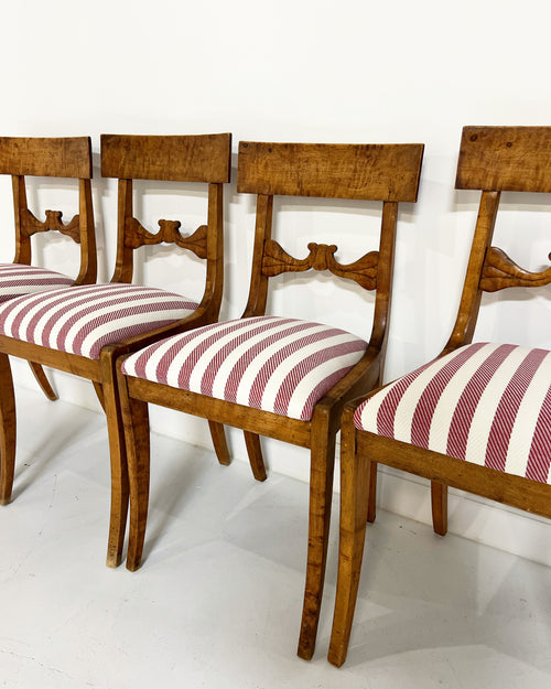 Antique 19th Century Biedermeier Side Chairs in Attersee, Set of 4